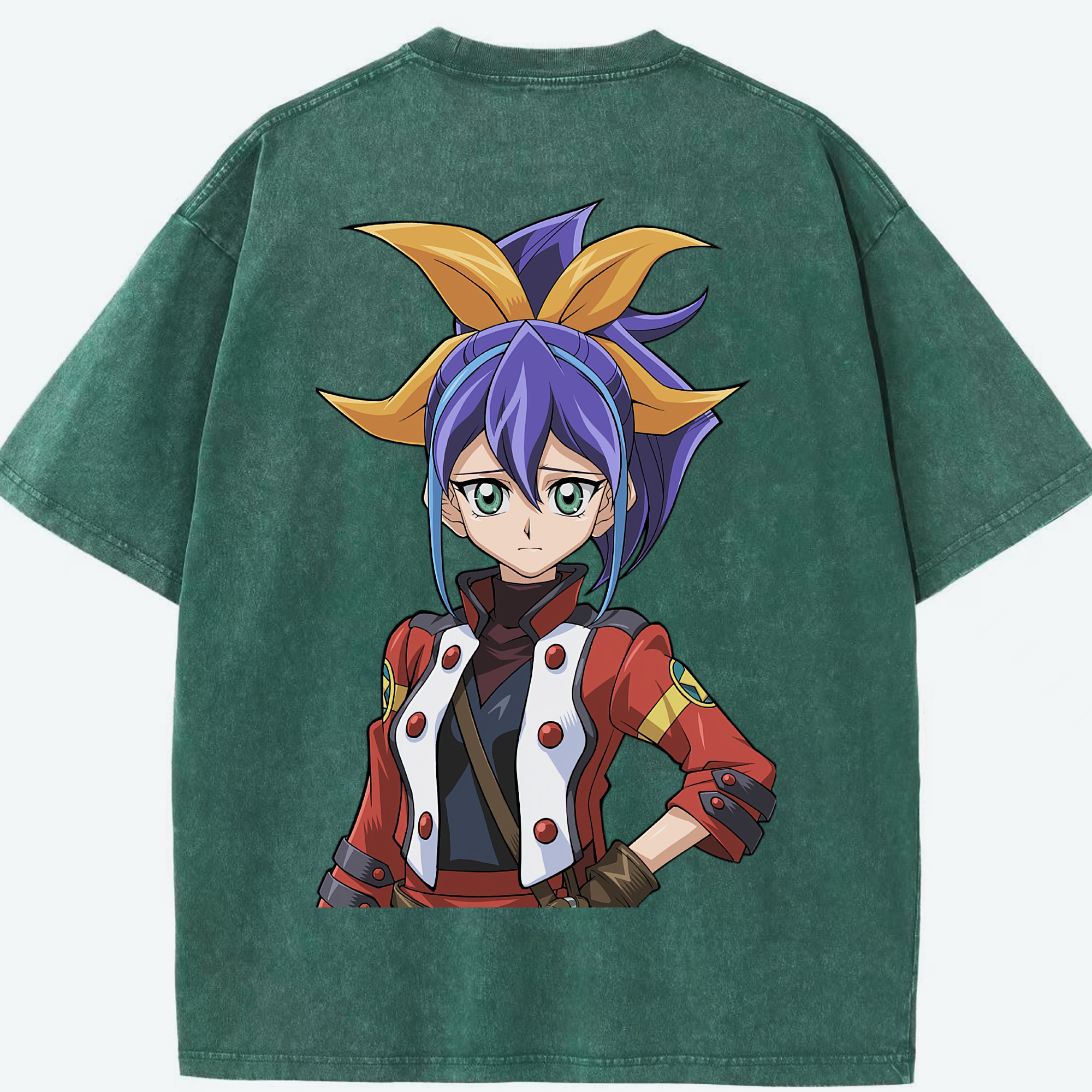 （画像用） 遊☆戯☆王 Yu-Gi-Oh! 綿100% ヴィンテージ風 半袖Tシャツ（背面プリント）